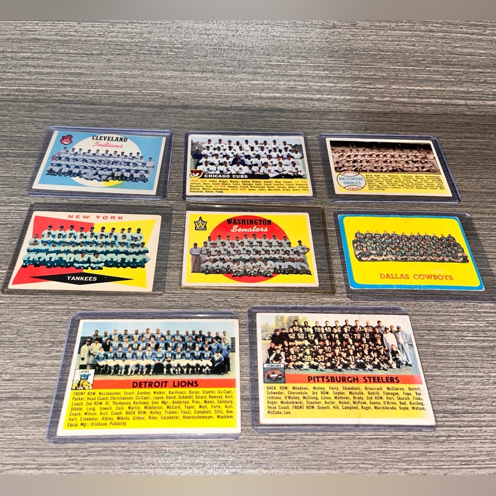 Topps Multi-Card Set with Yellow, Blue, Red and Cream Accents